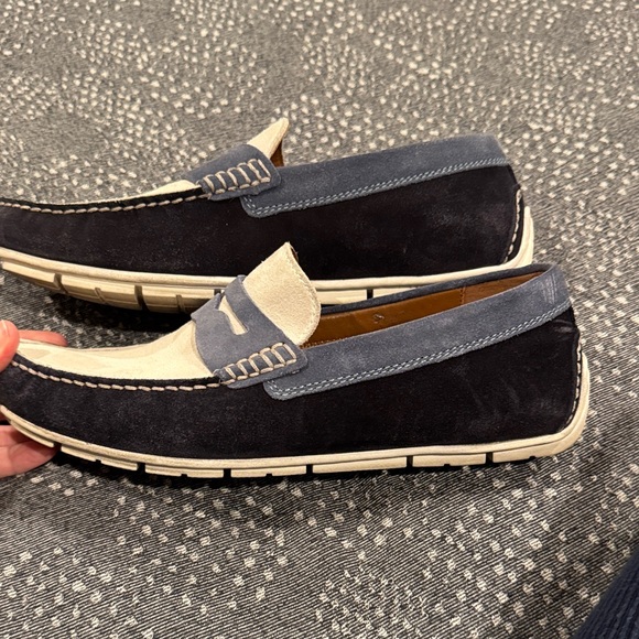 Johnston & Murphy Men’s Navy and White Baldwin Driver Loafers size 9.5 - Picture 6 of 9